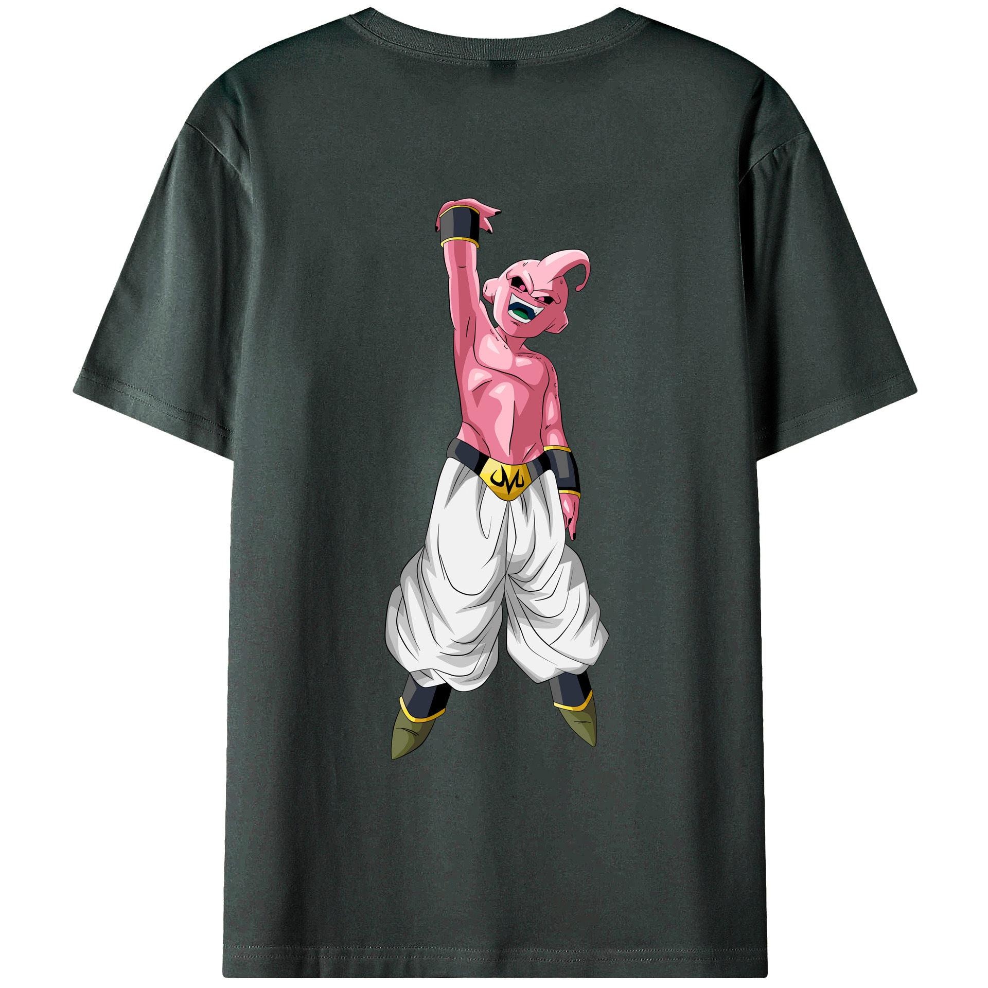（画像用） ドラゴンボール 魔人ブウ DRAGON BALL Majin Buu 綿100％ メンズ半袖Tシャツ（バックプリント） 通気性